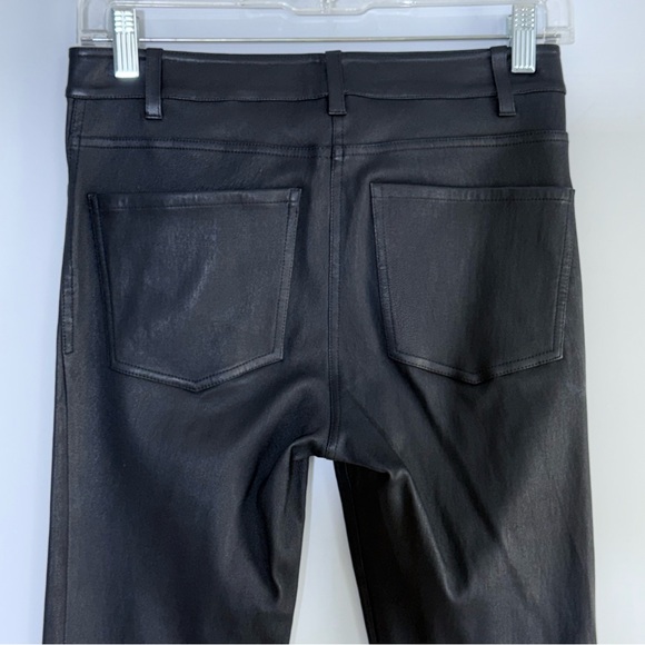 Theory 5 Pocket Flare Pant Jeans in Leather Black Size 0 Ankle Crop Quiet Luxury - Picture 10 of 16